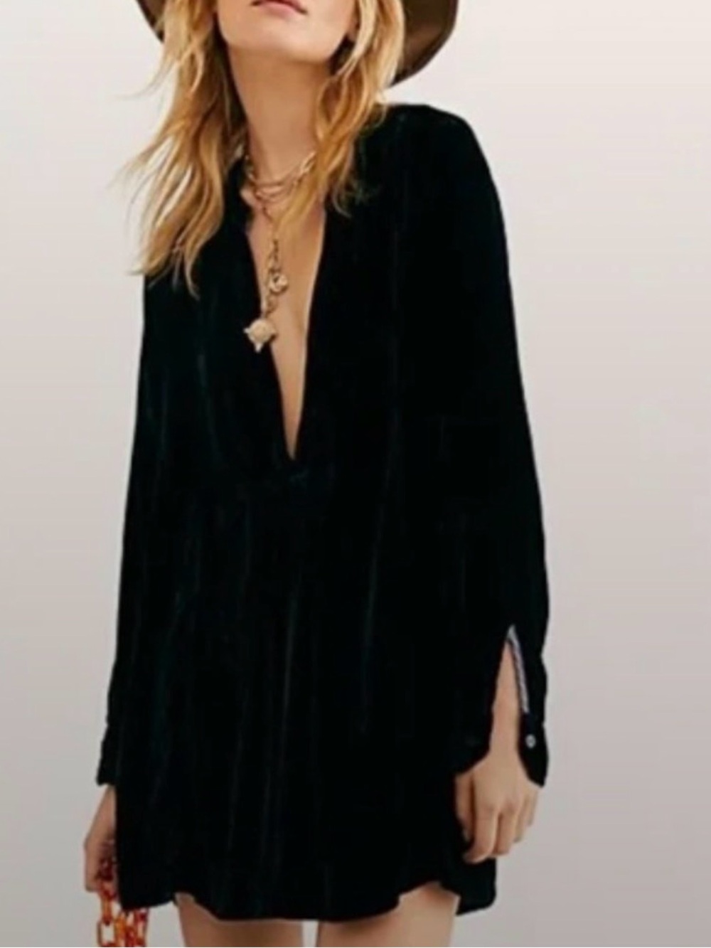 Free people x CP shades velvet tunic